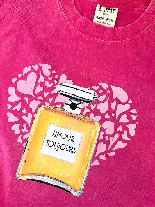 Oversized t-shirt - Amour toujours - pink