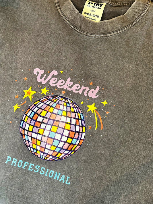 Oversized t-shirt - Weekend professional - grey