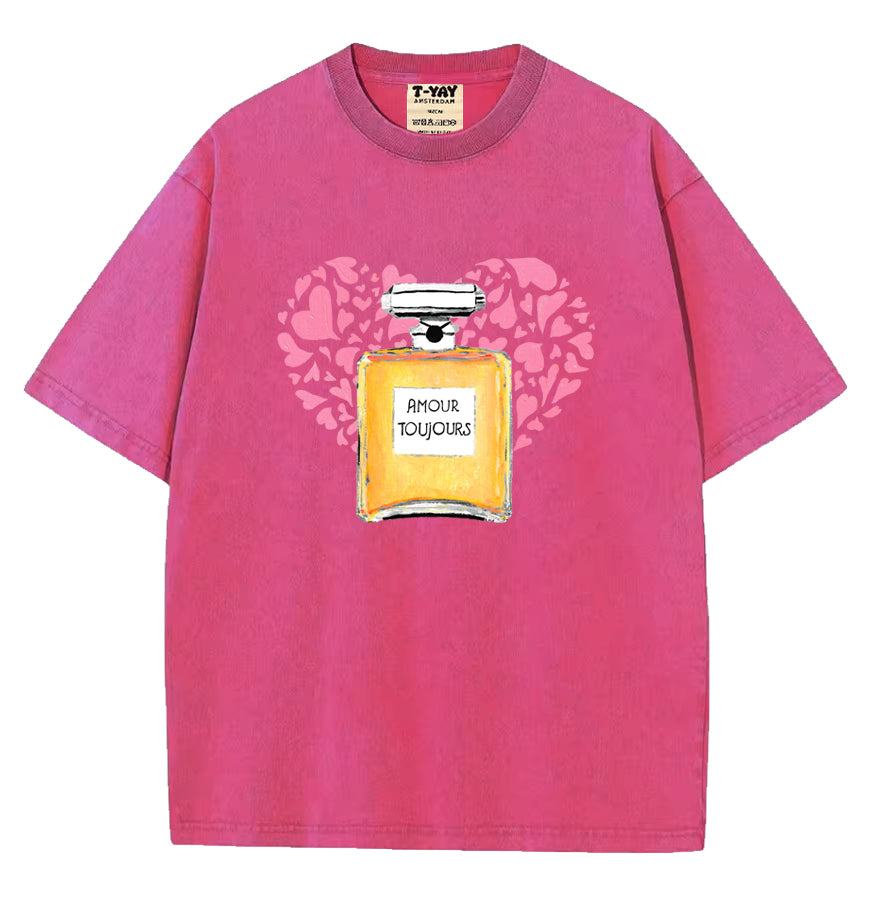Oversized t-shirt - Amour toujours - pink