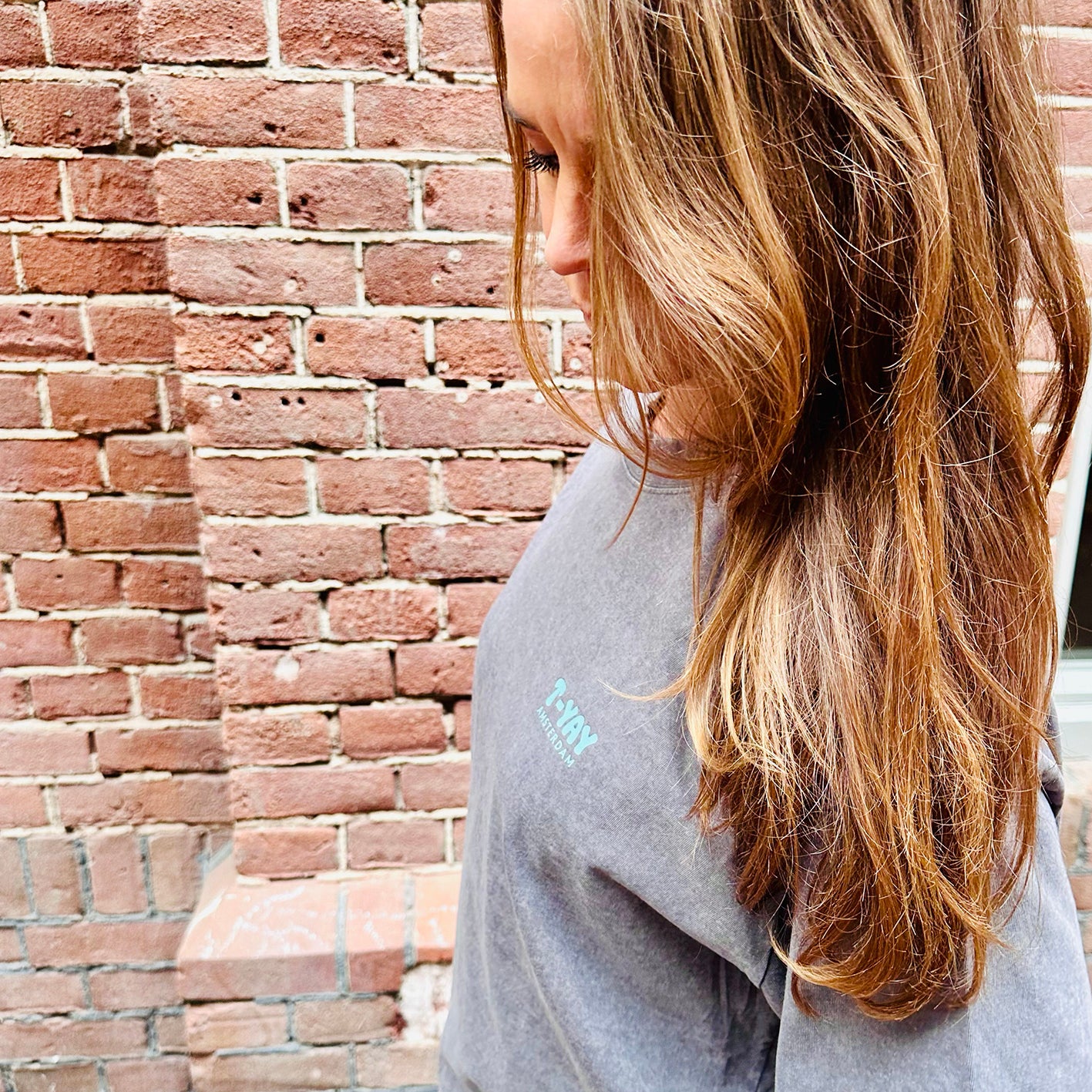 Oversized t-shirt - Cool by default - grey backprint