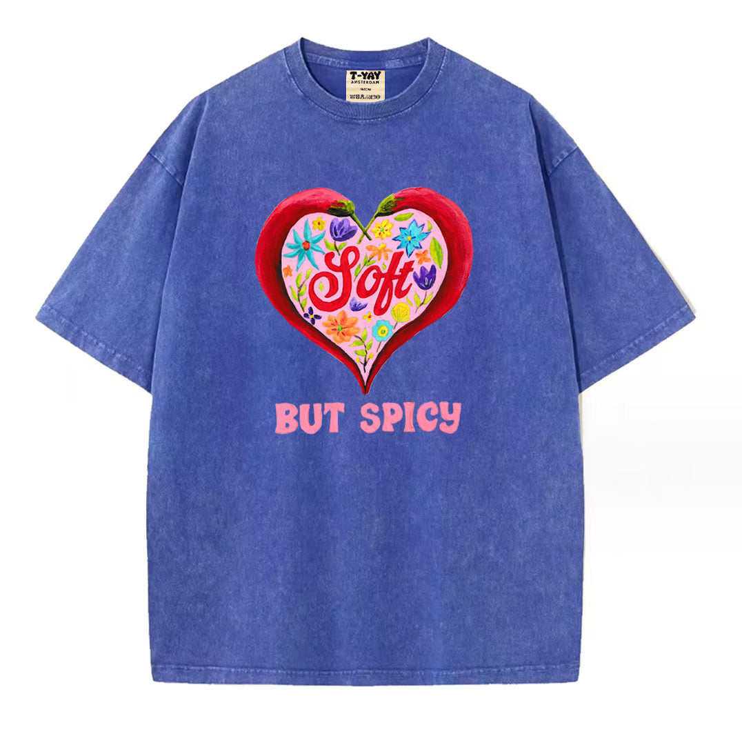 Oversized t-shirt - Soft but spicy - blue